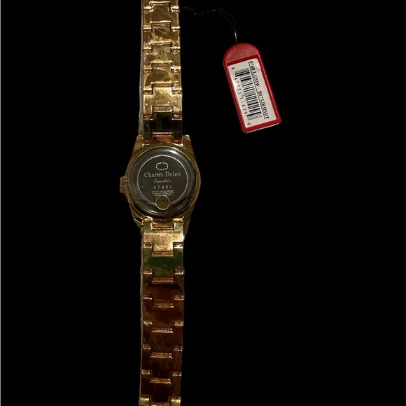 Women’s Charles Delon Watch 5748 LGMW Gold/Gold Stainless Steel Quartz - Picture 3 of 4